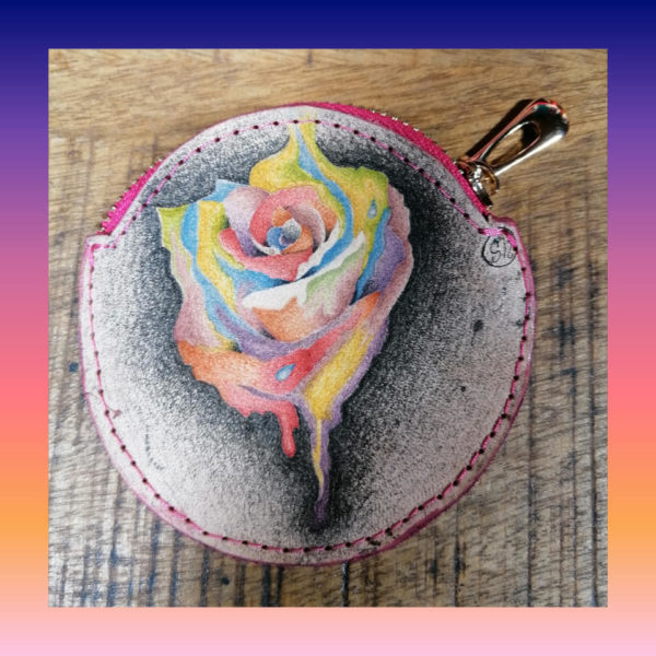 keyholder Minibag pink Rose bunt