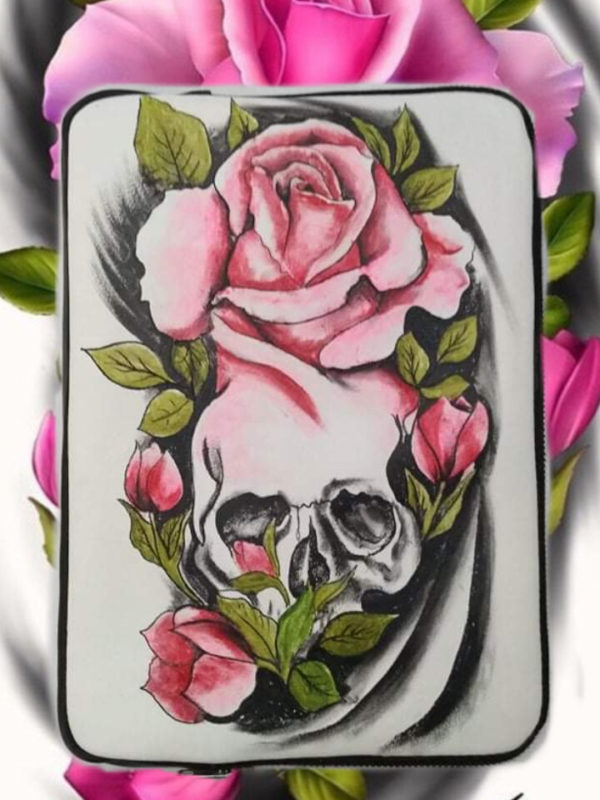 Tablethülle 10,4 Zoll Calavera Rose