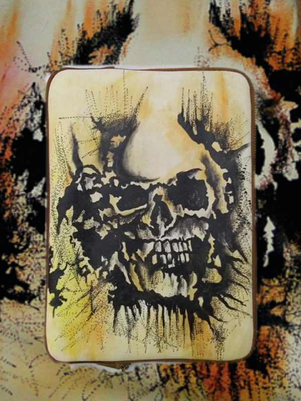 Tablethülle Skull brown 10,4 Zoll